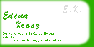 edina krosz business card